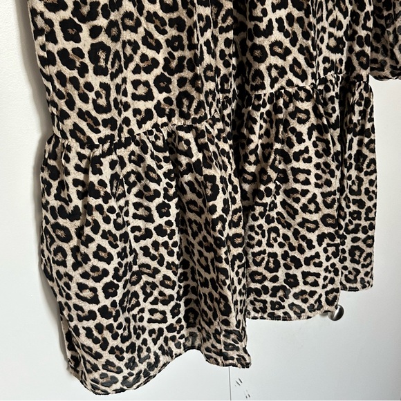 H&M Leopard Print BabyDoll Smock Dress - Picture 5 of 11